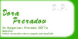 dora preradov business card